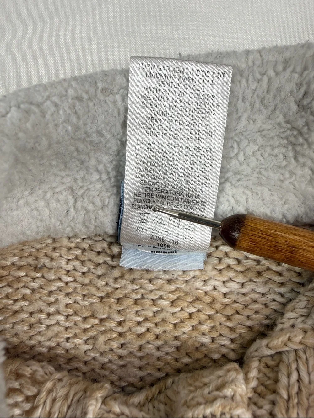 LITTLE LAD Boys Cable Knit Sweater Size 24M Oatmeal Sherpa Elbow Patch Grandpa